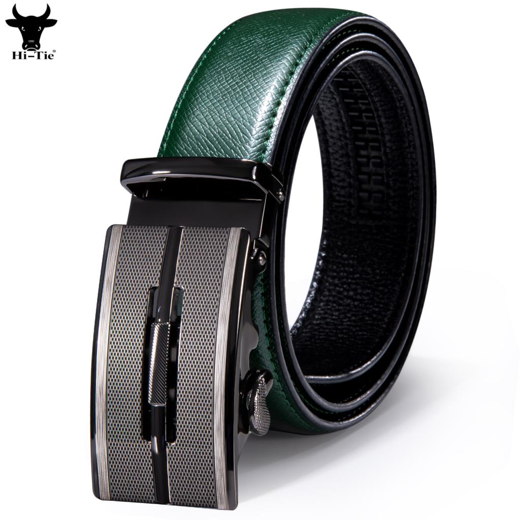 Men'S Formal Wear Belt - Hi-Tie, винтажные серебряные автоматические пряжки, мужские