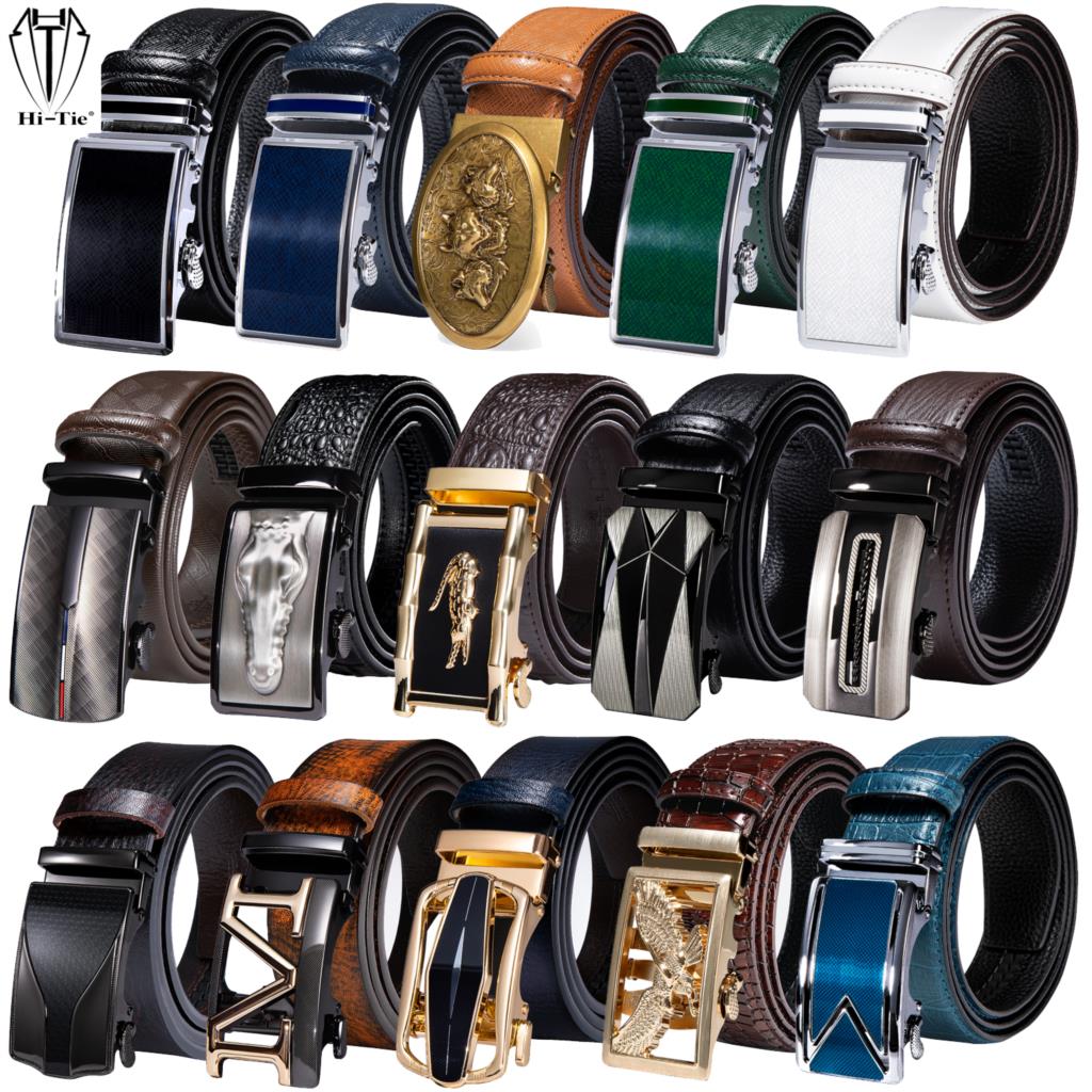 Men'S Formal Wear Belt - Ремень мужской кожаный, черный, коричневый, синий,
