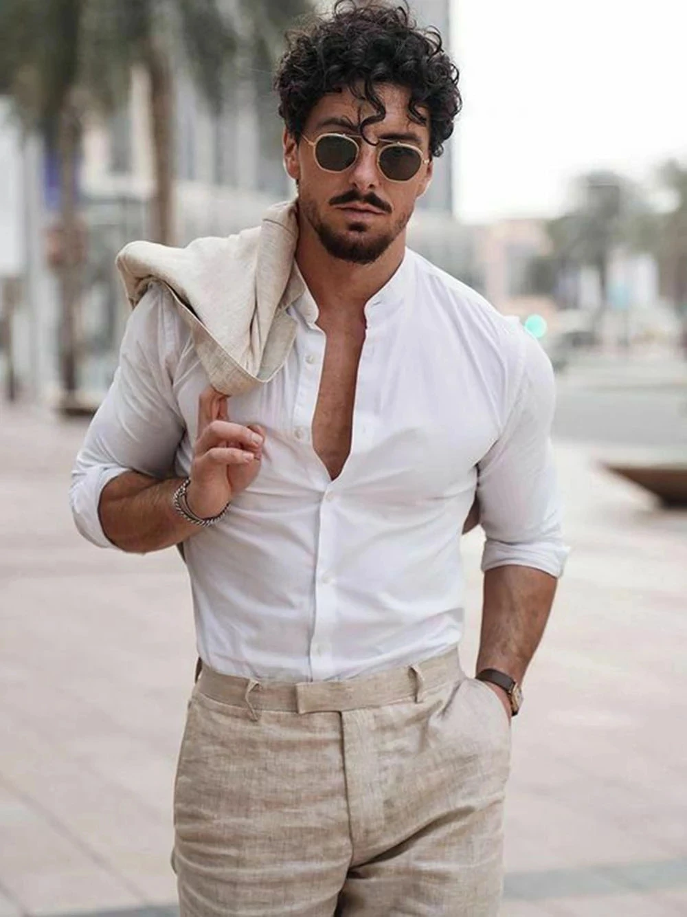Летний пляжный деловой льняной – обзор и цена Men Formal Wear Jacket