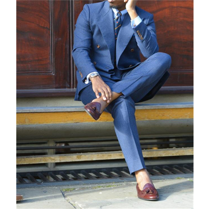 Темно-синие бриджи из двух пре – обзор и цена Men Formal Wear Jacket