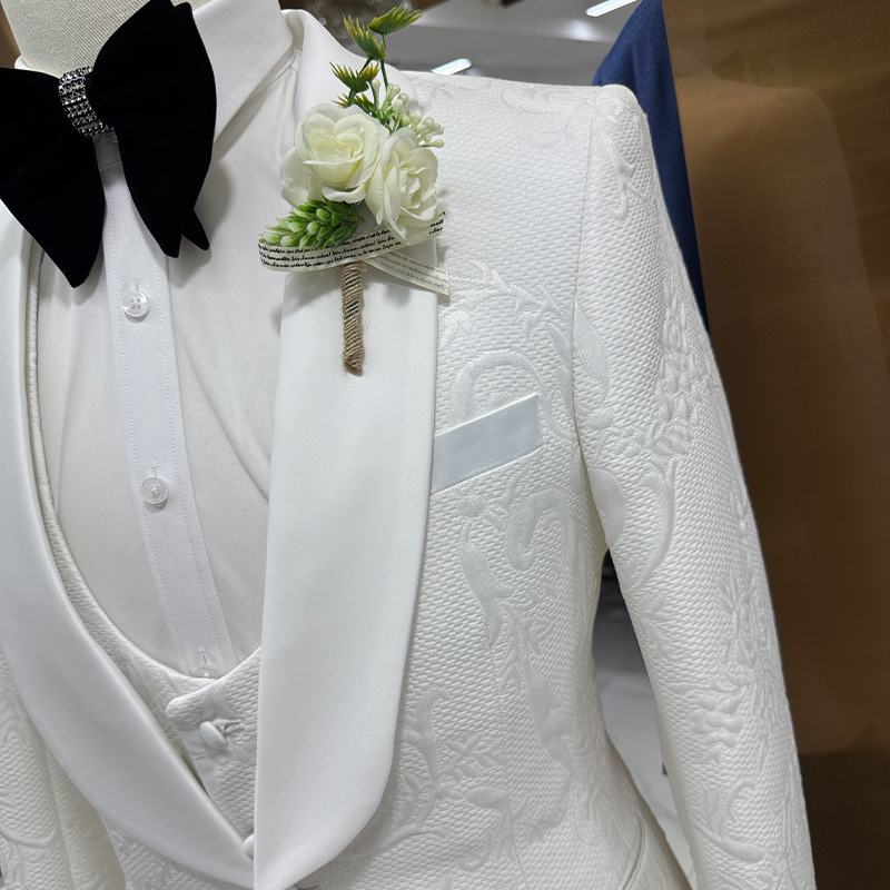 Мужской свадебный костюм белог – обзор и цена Men Formal Wear Jacket